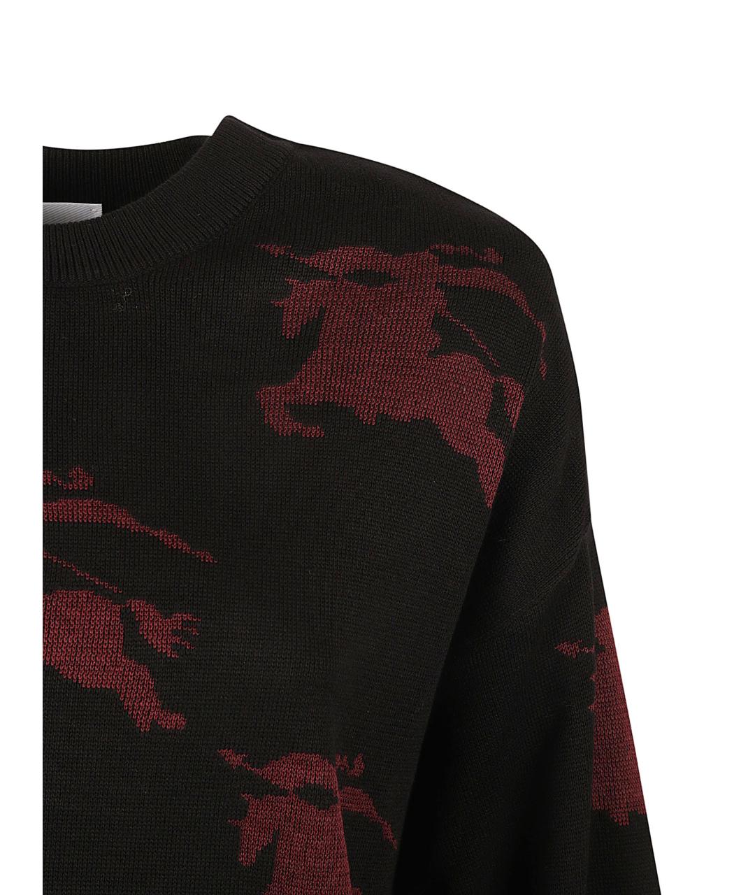 BURBERRY Черный хлопковый джемпер / свитер, фото 3