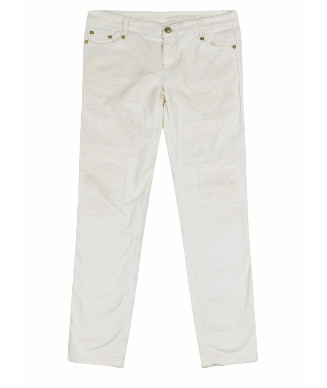 ERMANNO SCERVINO Белые хлопковые джинсы слим, фото 1