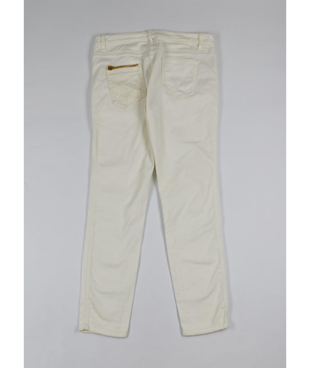 ERMANNO SCERVINO Белые хлопковые джинсы слим, фото 2
