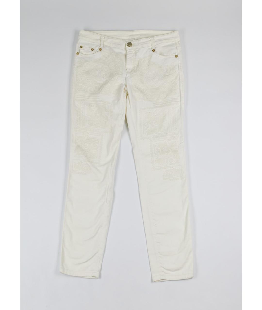 ERMANNO SCERVINO Белые хлопковые джинсы слим, фото 5