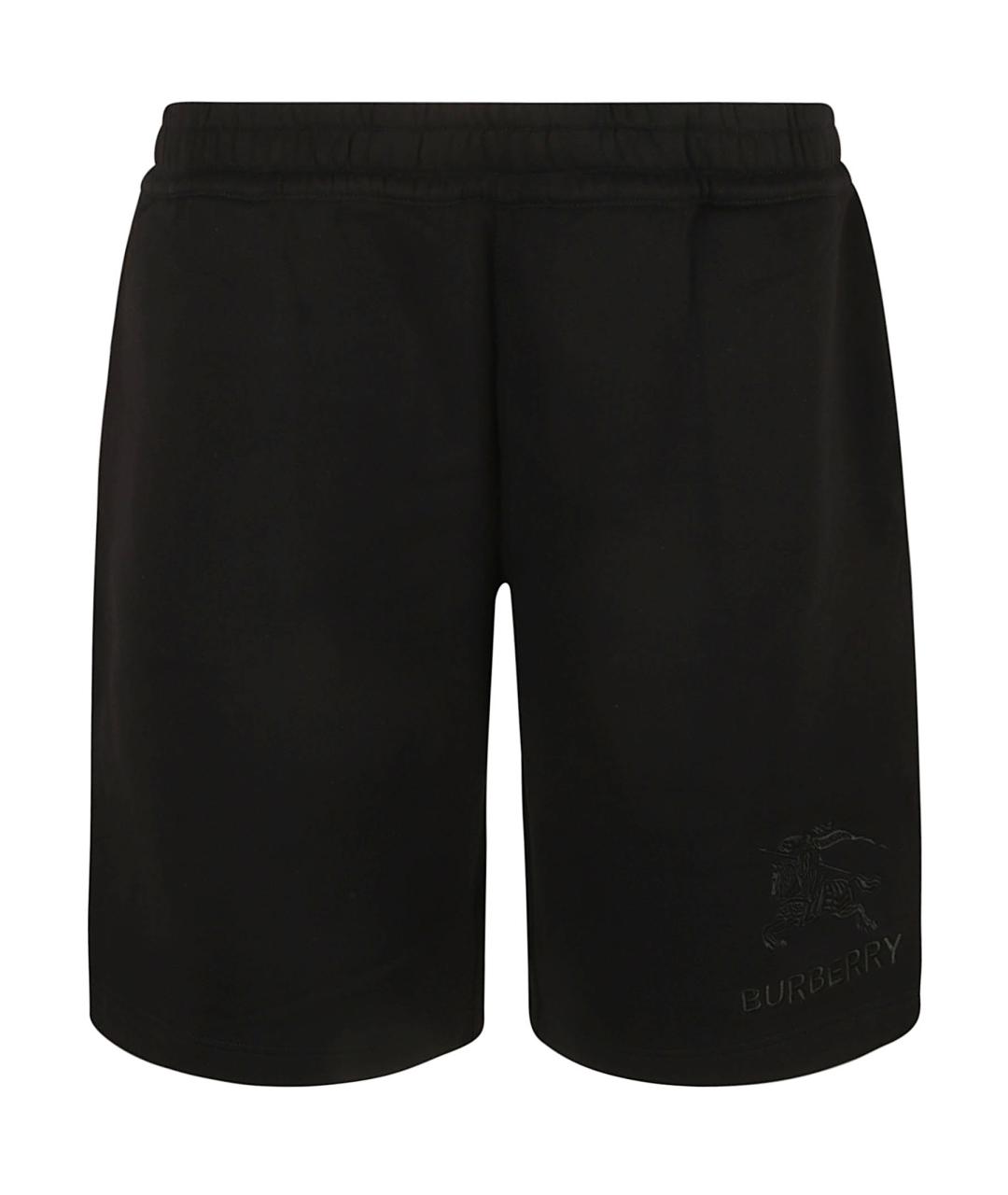 BURBERRY Черные хлопковые шорты, фото 1