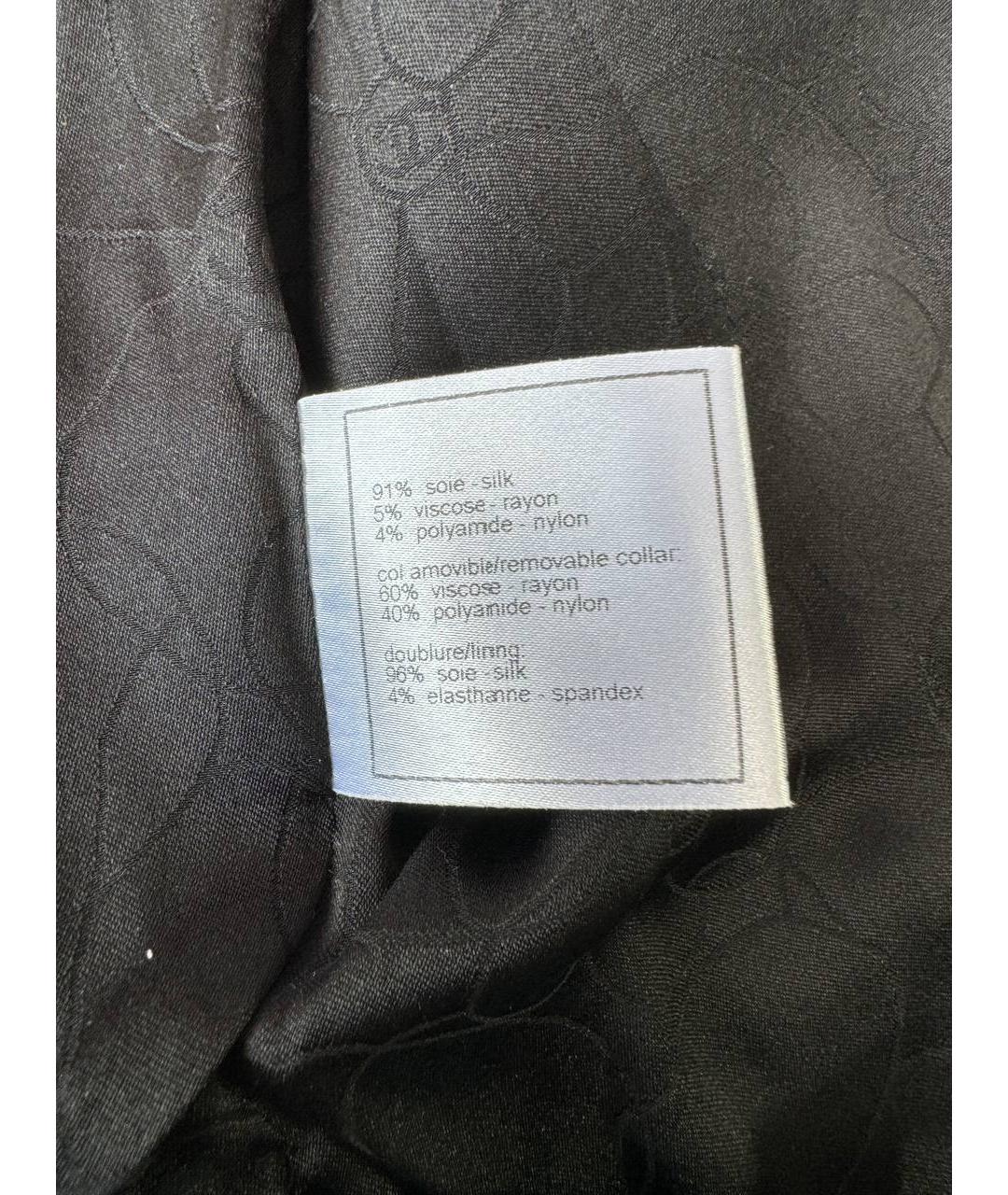CHANEL PRE-OWNED Антрацитовый твидовый жакет/пиджак, фото 5