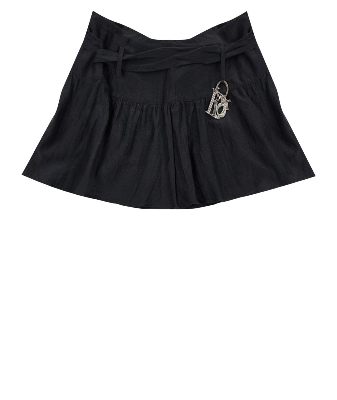 CHRISTIAN DIOR PRE-OWNED Черная хлопковая юбка мини, фото 1