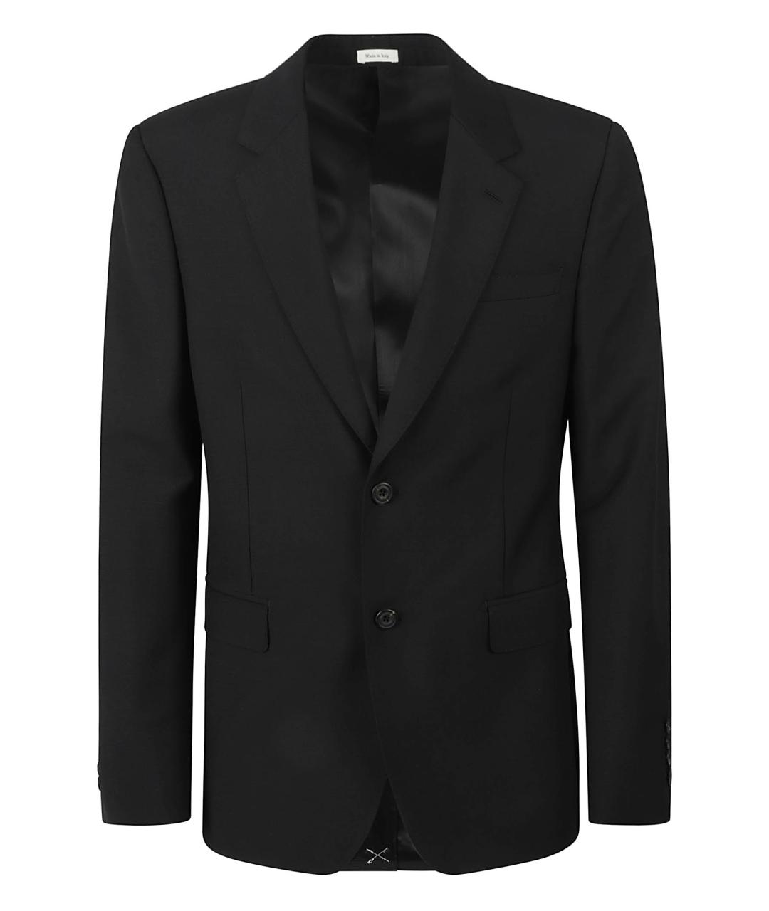 ALEXANDER MCQUEEN Черный шерстяной пиджак, фото 1