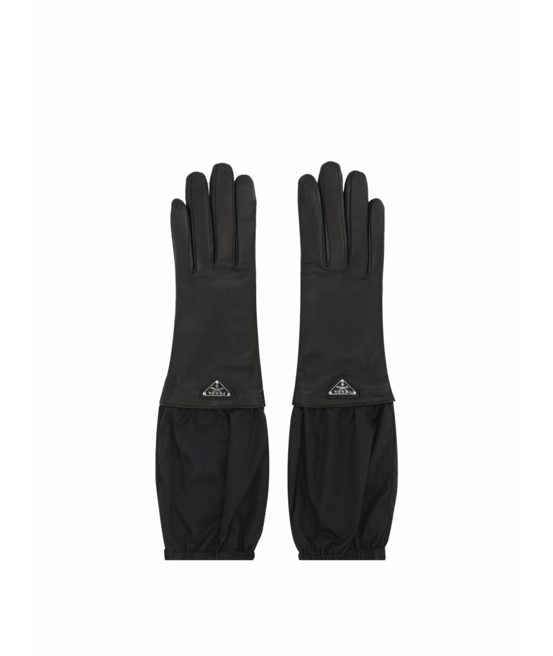 PRADA Черные перчатки, фото 1