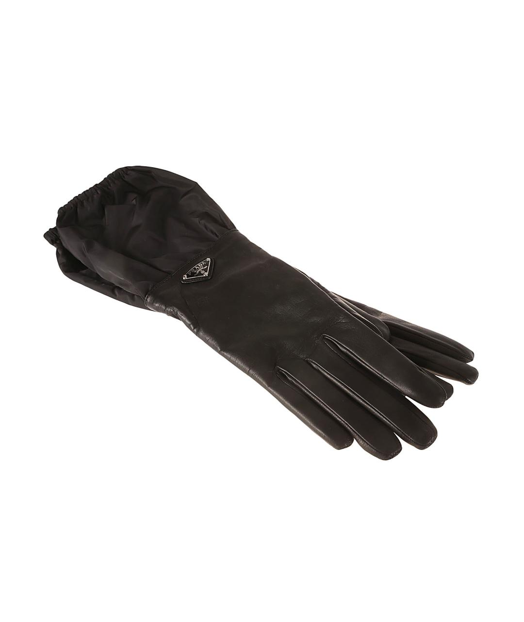 PRADA Черные перчатки, фото 3