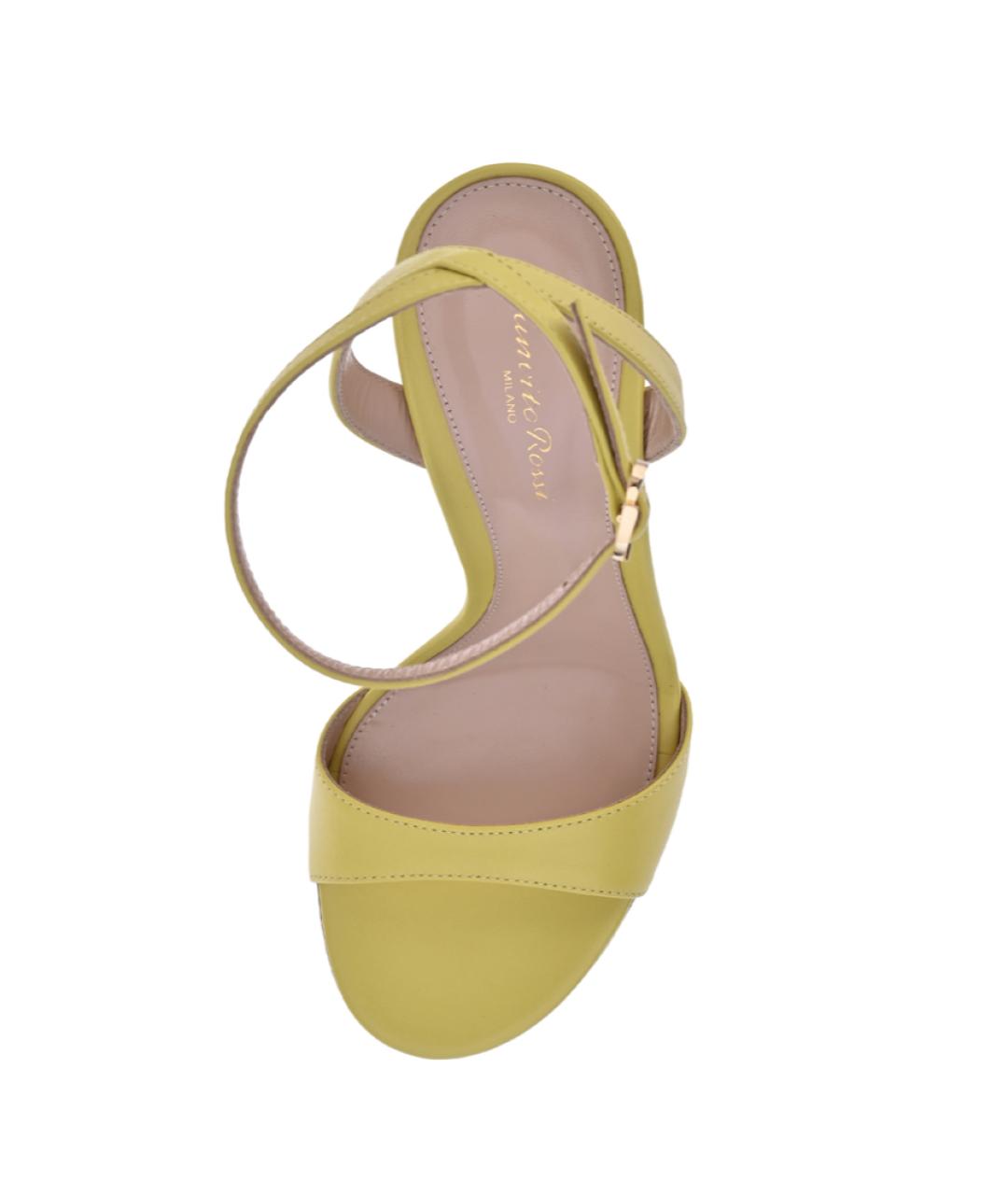 GIANVITO ROSSI Желтые кожаные туфли, фото 3