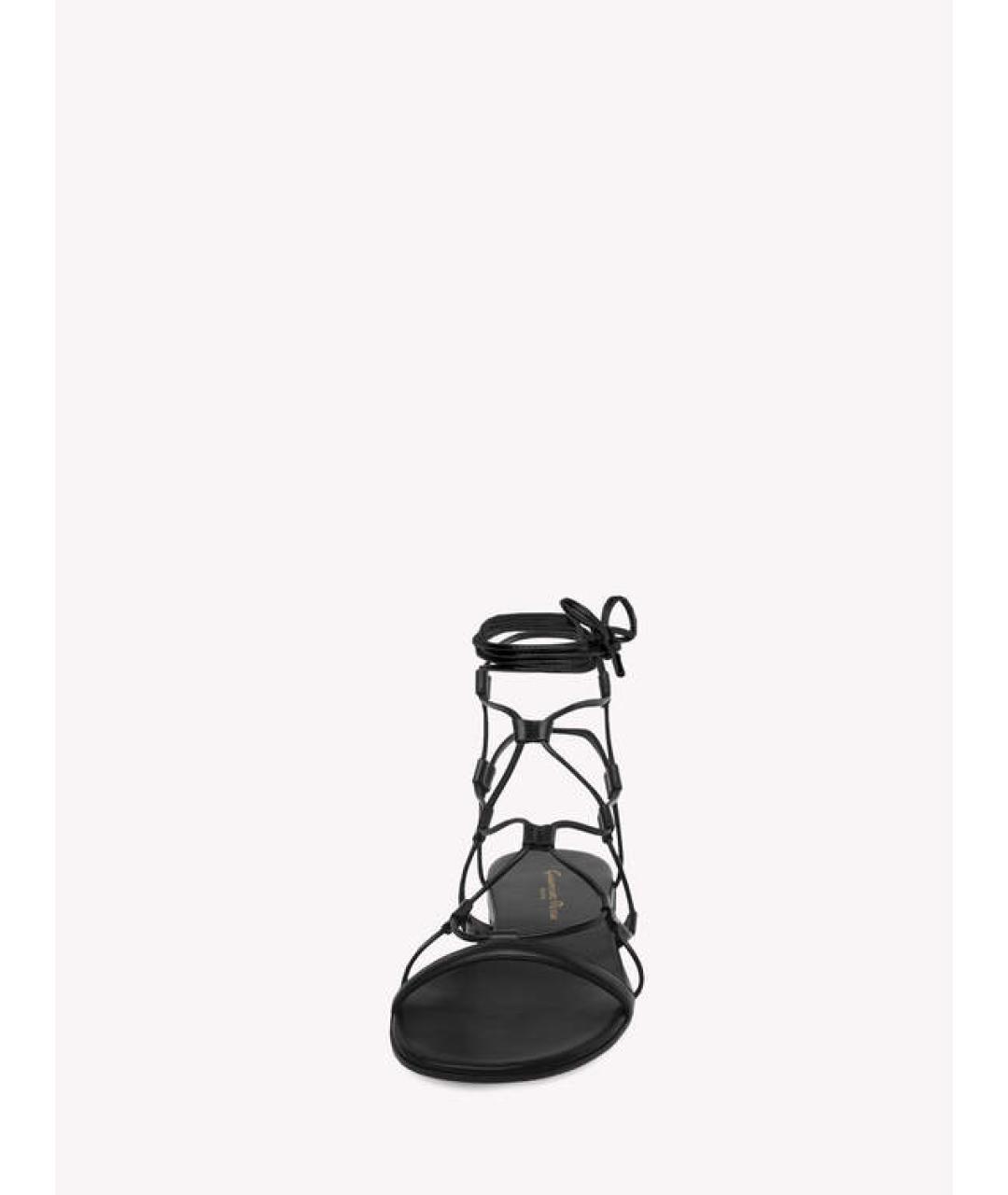 GIANVITO ROSSI Черные кожаные сандалии, фото 3