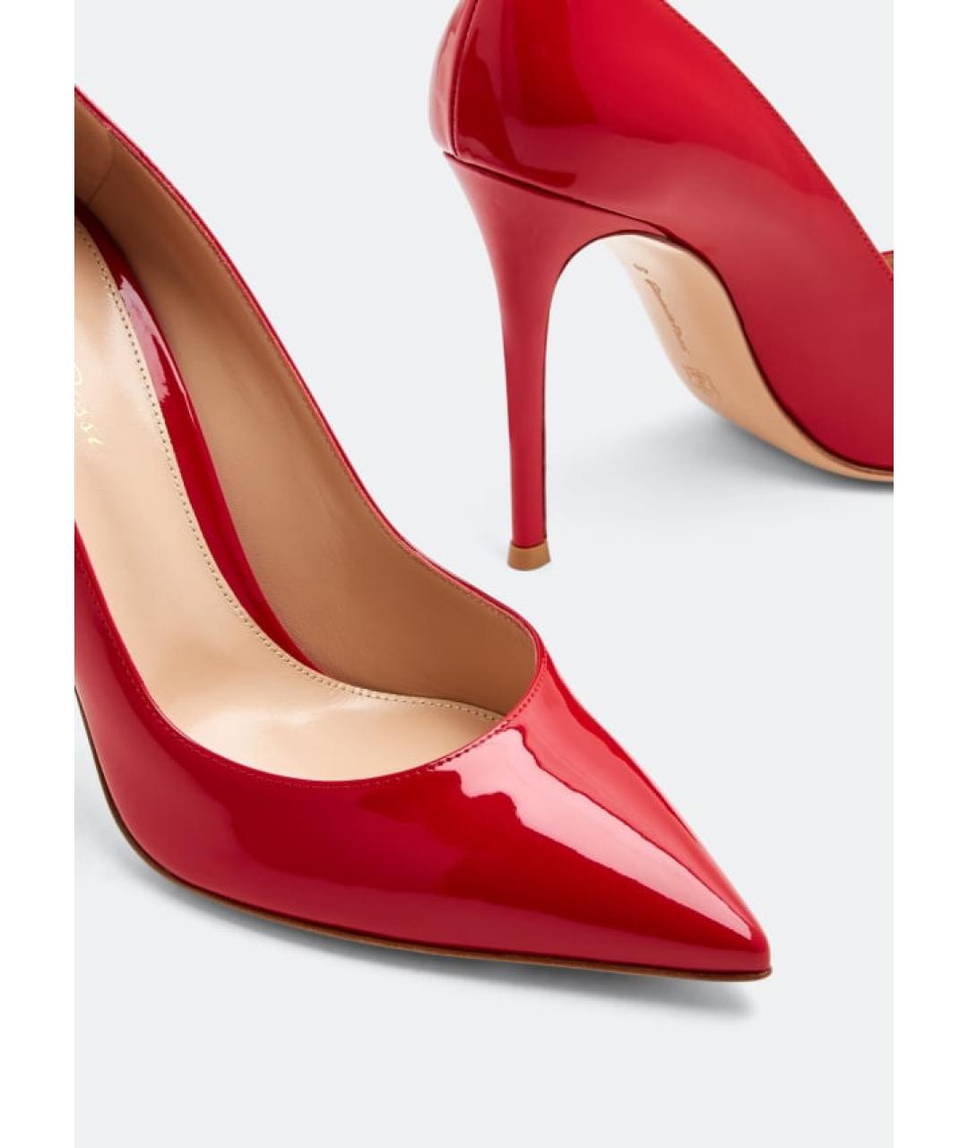 GIANVITO ROSSI Красные туфли из лакированной кожи, фото 3