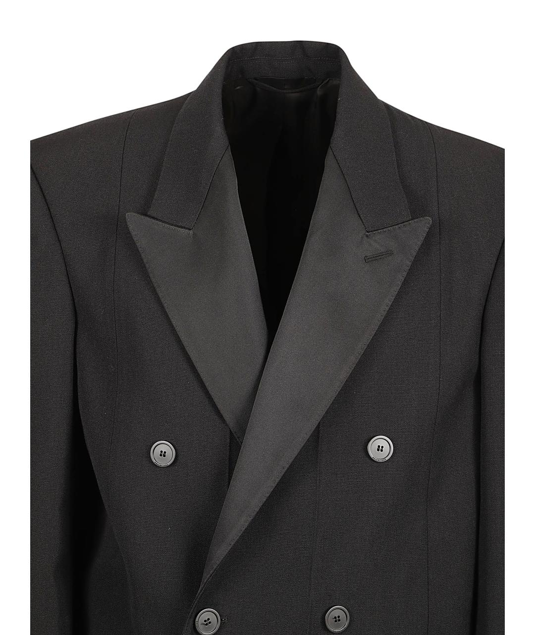 BALENCIAGA Черный шерстяной пиджак, фото 3
