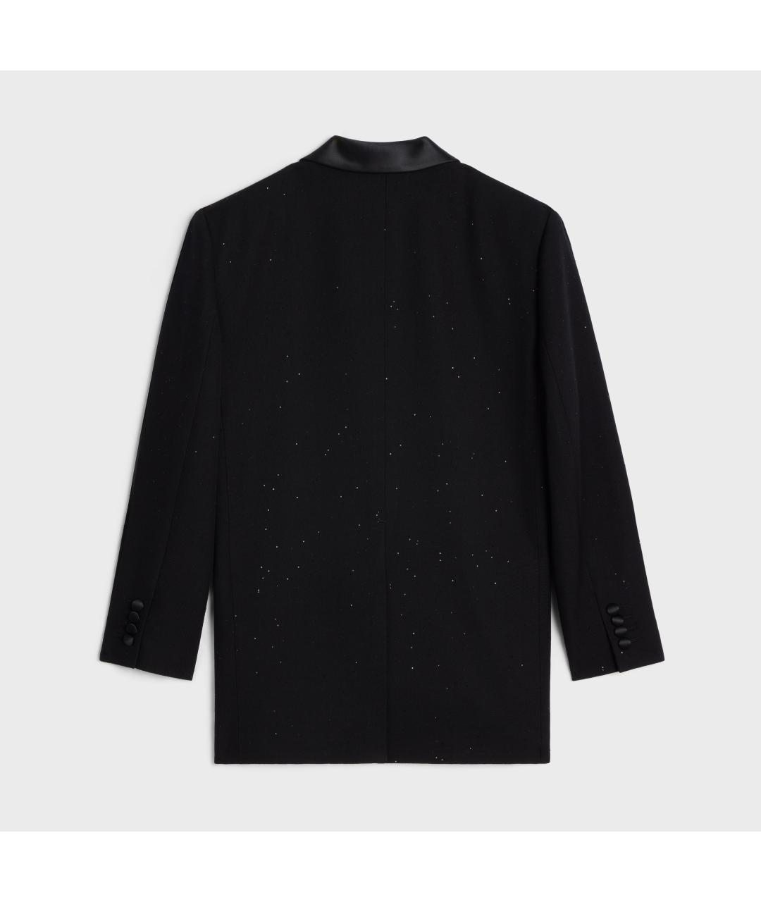 CELINE PRE-OWNED Черный шерстяной жакет/пиджак, фото 2