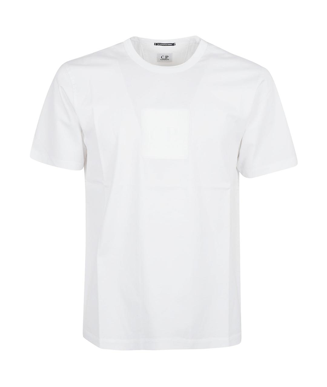CP COMPANY Белая хлопковая футболка, фото 1