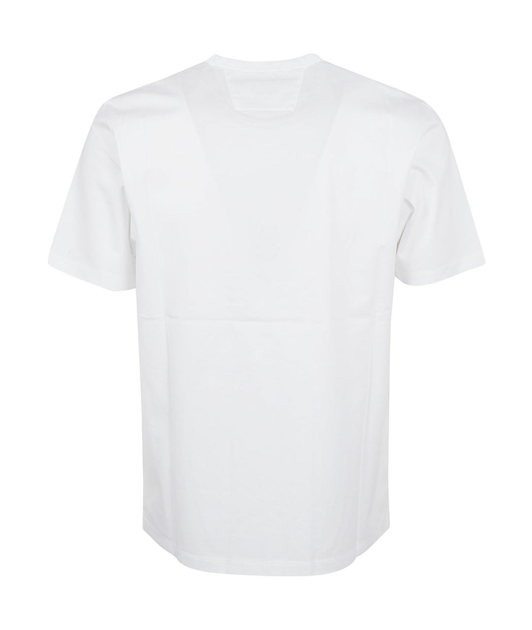 CP COMPANY Белая хлопковая футболка, фото 3