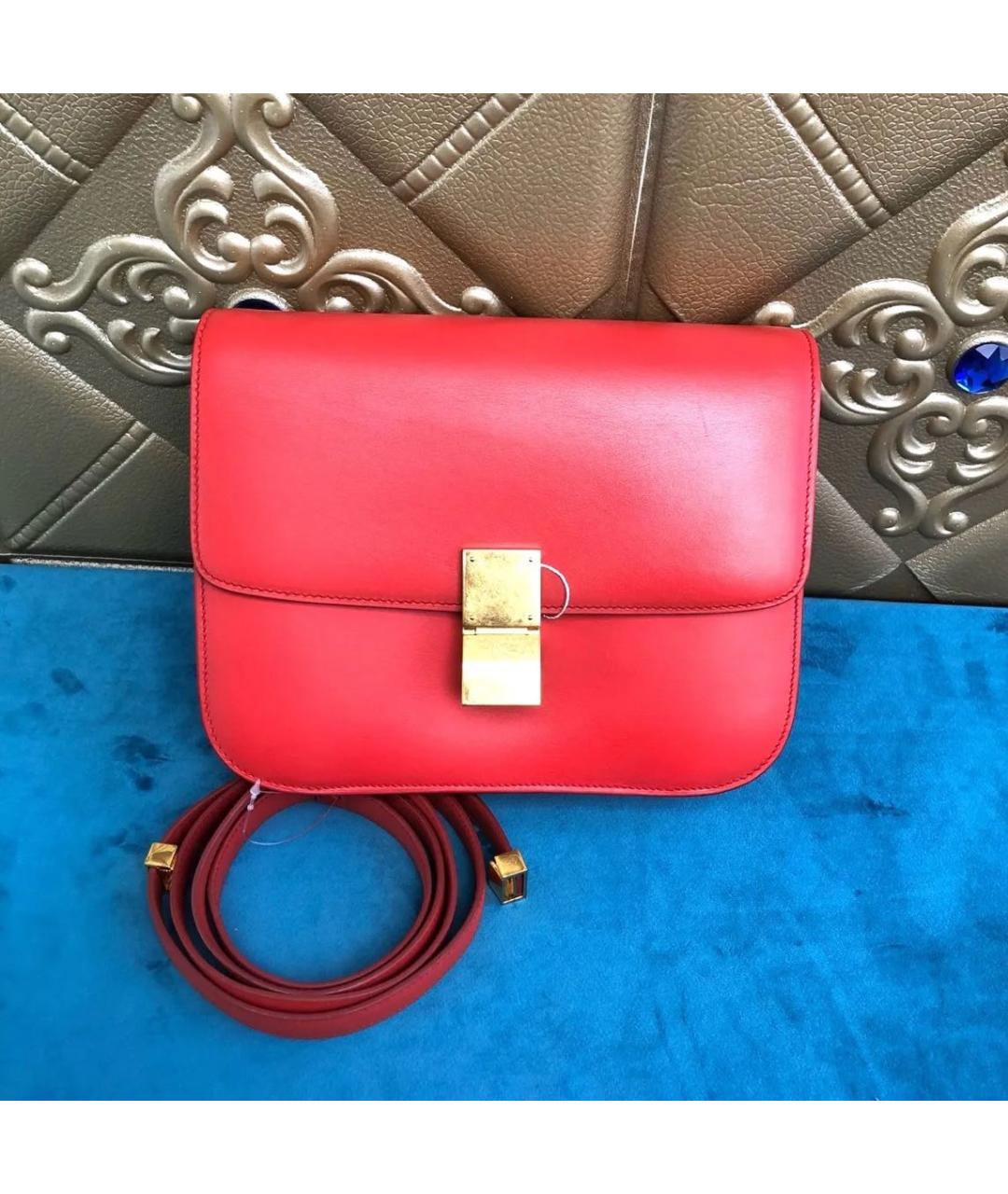 CELINE PRE-OWNED Красная кожаная сумка через плечо, фото 2