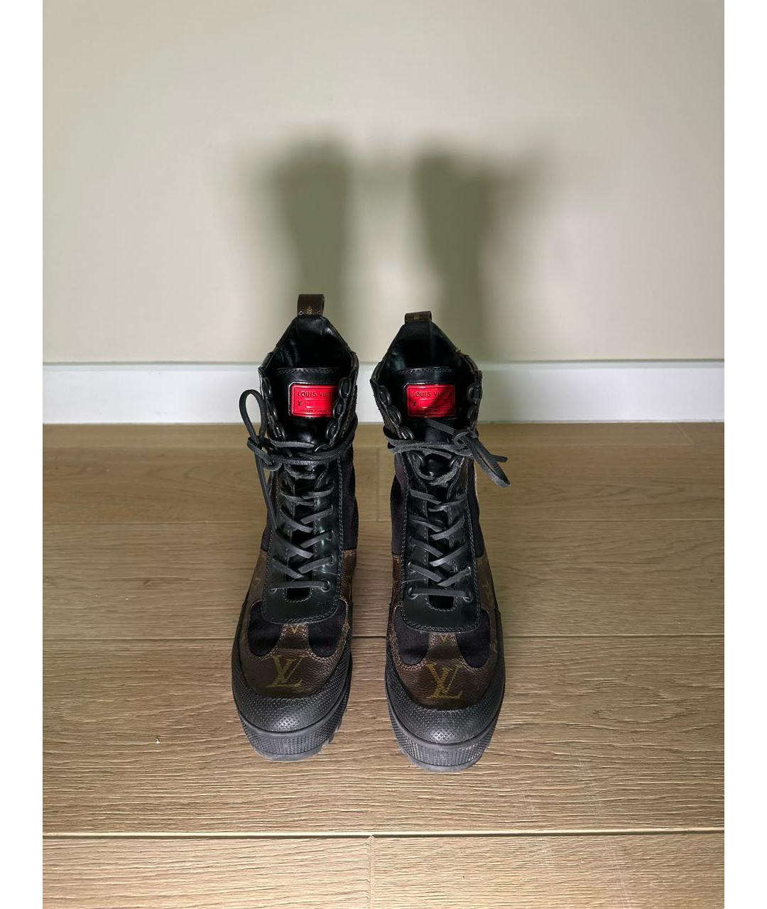 LOUIS VUITTON PRE-OWNED Коричневые кожаные ботинки, фото 2