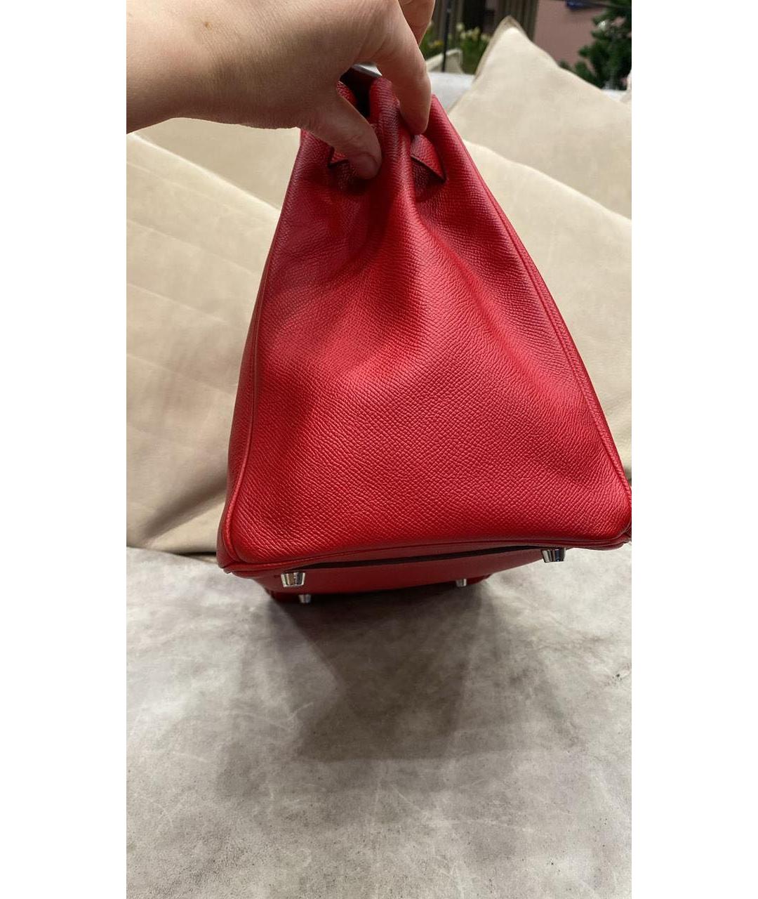 HERMES PRE-OWNED Красная кожаная сумка с короткими ручками, фото 2