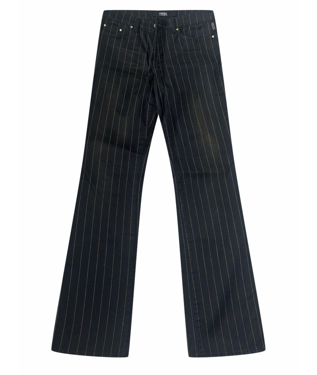 VERSACE JEANS COUTURE Черные хлопковые джинсы клеш, фото 1