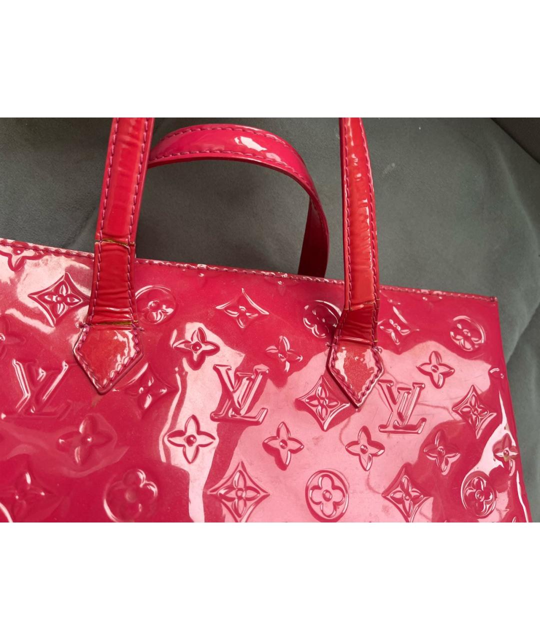LOUIS VUITTON PRE-OWNED Розовая сумка с короткими ручками из лакированной кожи, фото 7