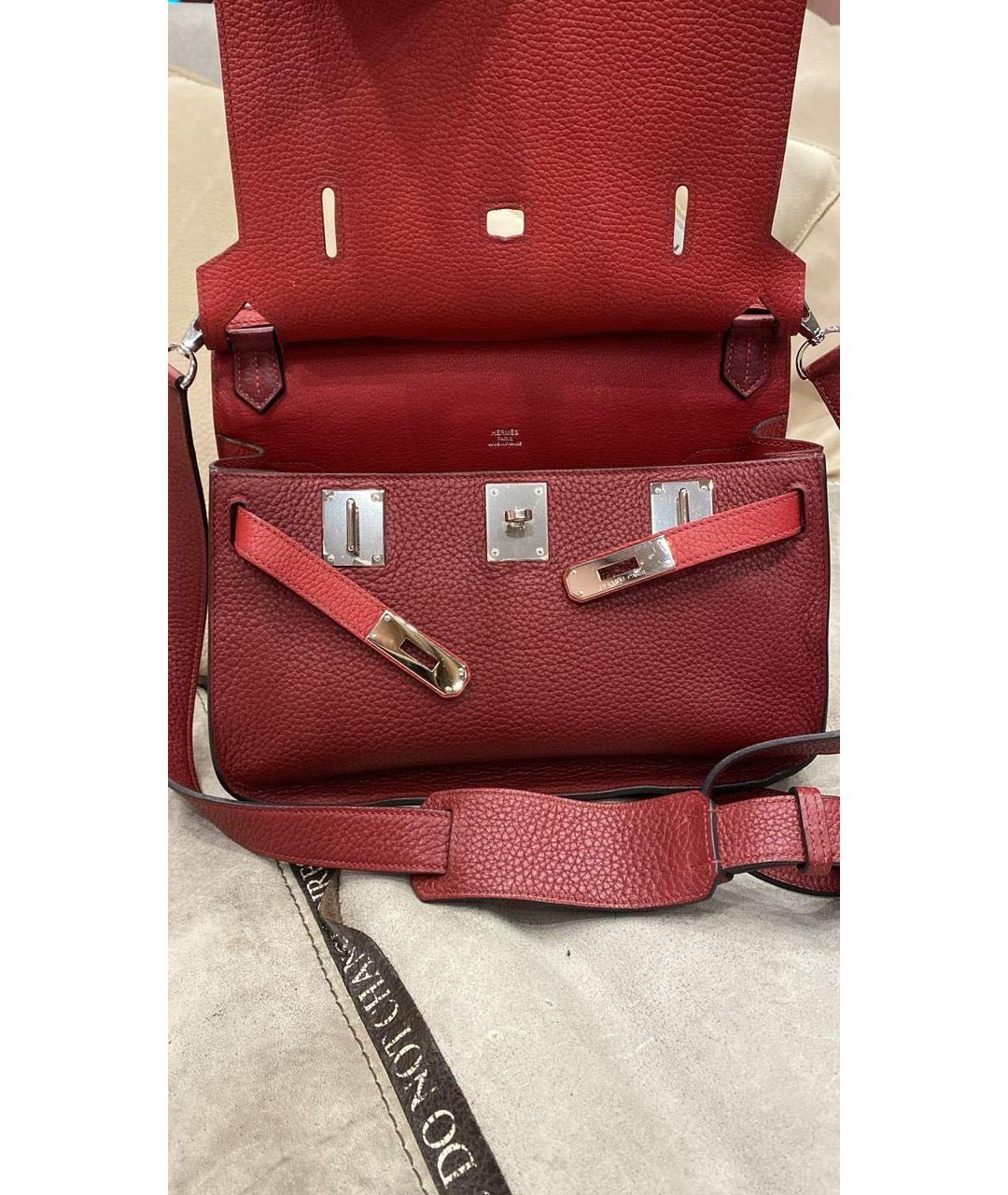 HERMES PRE-OWNED Красная кожаная сумка через плечо, фото 4