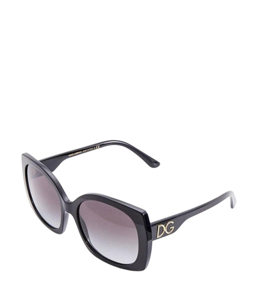 DOLCE&GABBANA Черные пластиковые солнцезащитные очки, фото 1