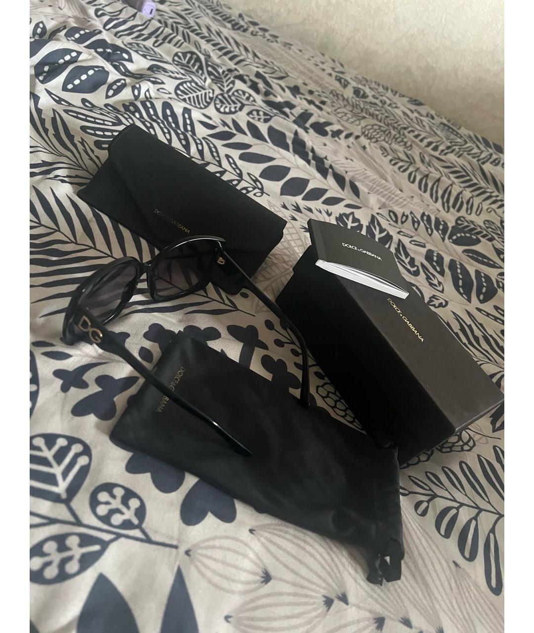 DOLCE&GABBANA Черные пластиковые солнцезащитные очки, фото 6