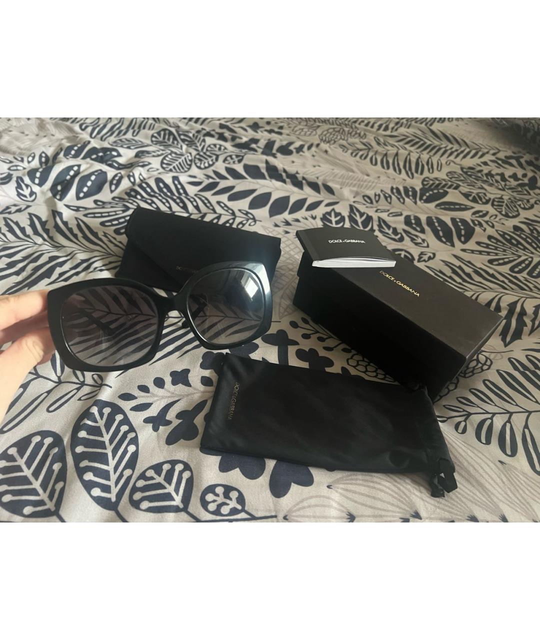 DOLCE&GABBANA Черные пластиковые солнцезащитные очки, фото 5