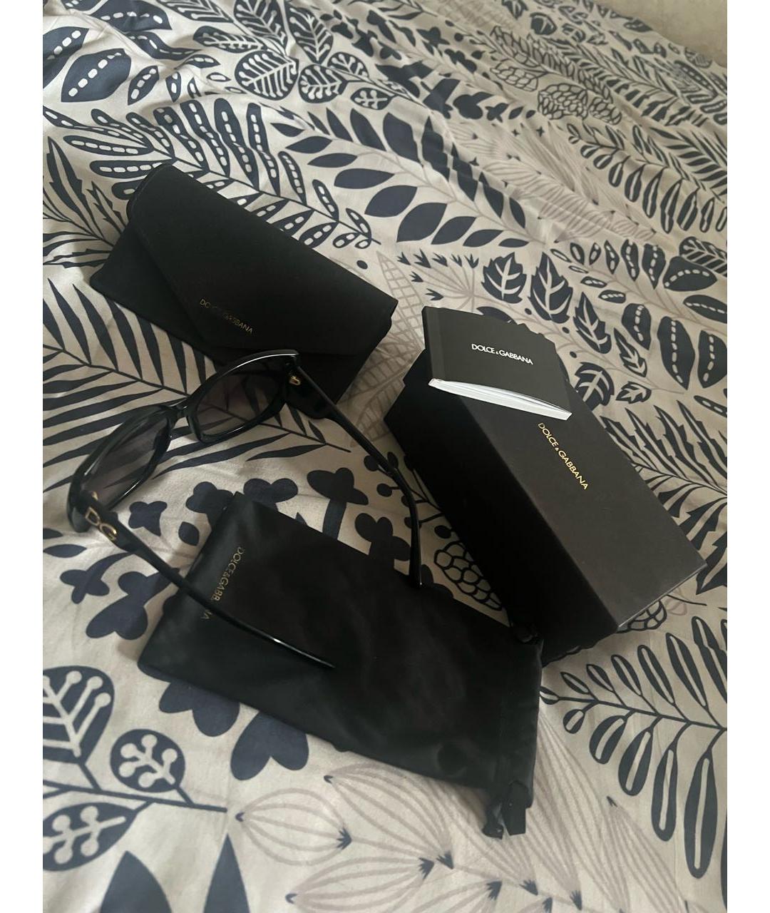 DOLCE&GABBANA Черные пластиковые солнцезащитные очки, фото 7