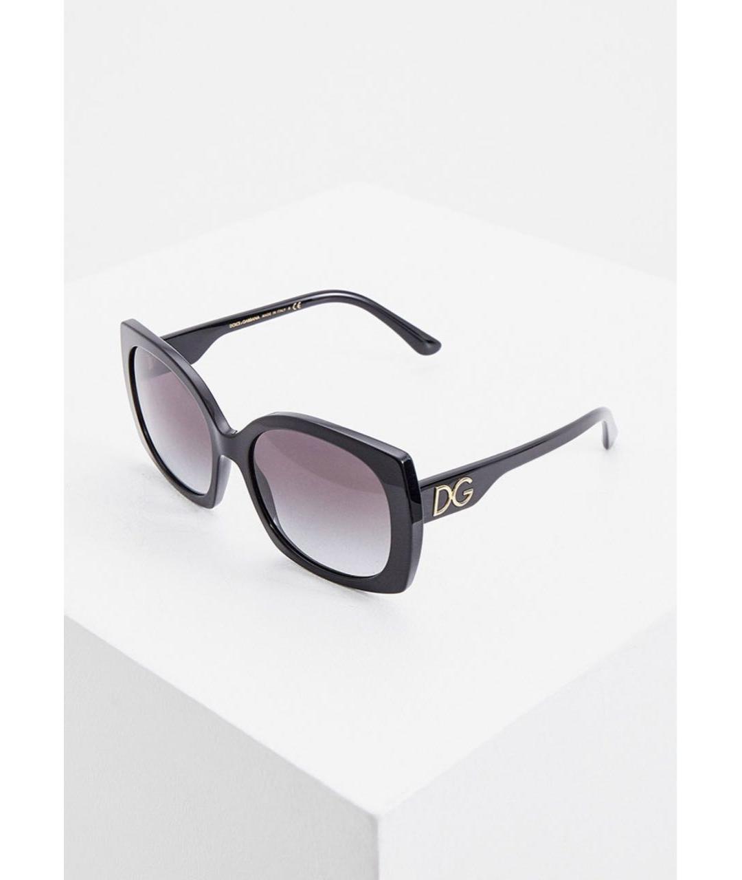 DOLCE&GABBANA Черные пластиковые солнцезащитные очки, фото 9