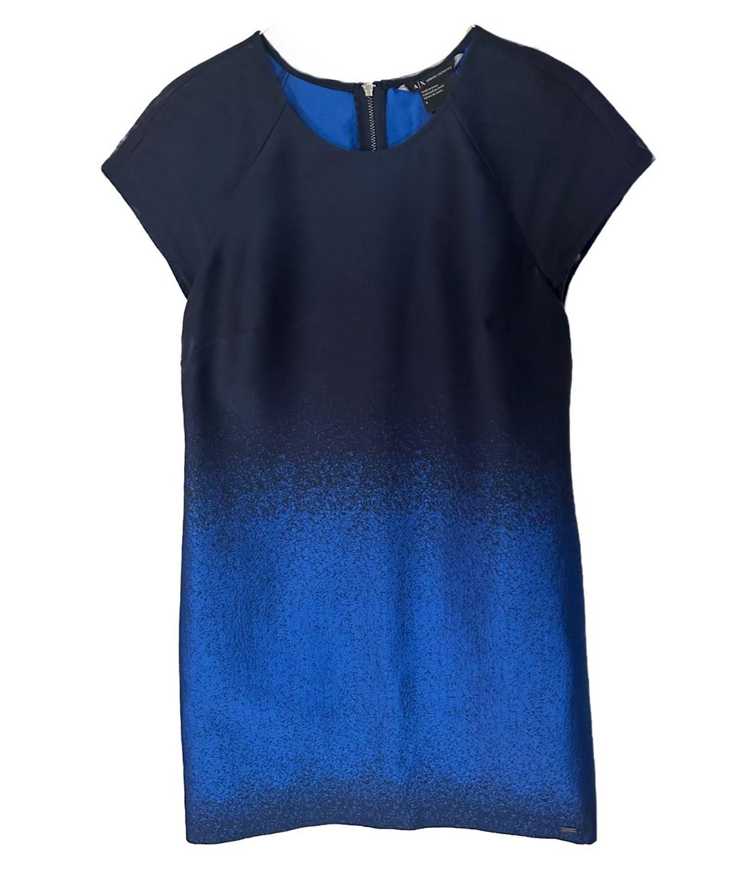 ARMANI EXCHANGE Темно-синее хлопковое коктейльное платье, фото 1