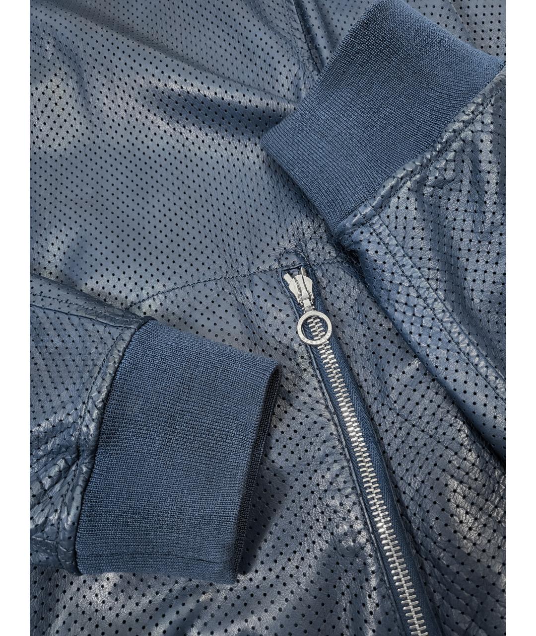 SERAPHIN Синяя кожаная куртка, фото 3
