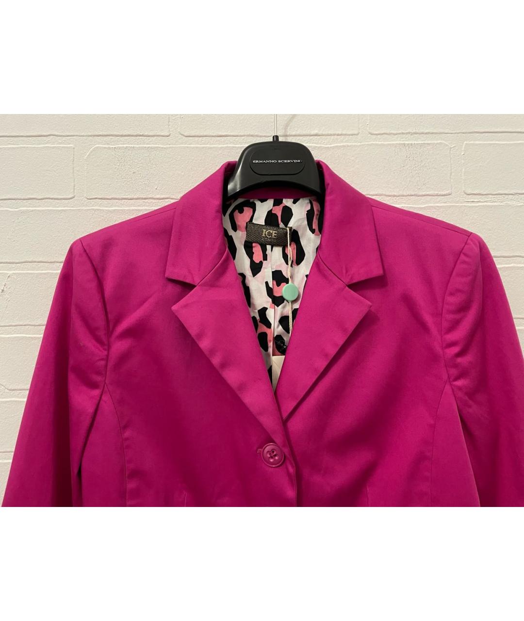 ICEBERG Розовый хлопковый жакет/пиджак, фото 3