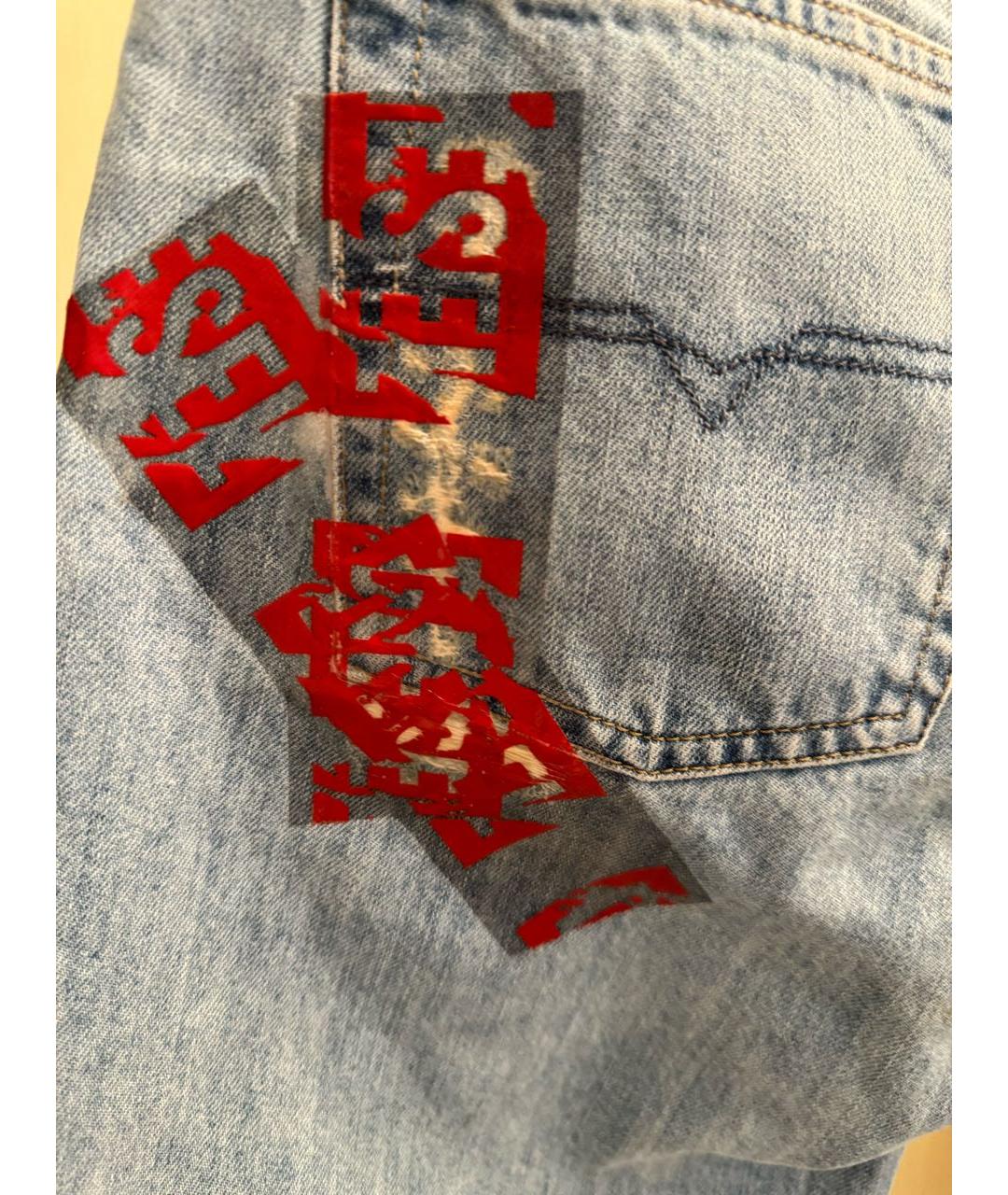 DIESEL Голубые джинсы слим, фото 5