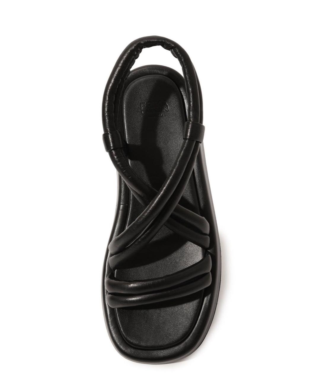ERIKA CAVALLINI Черные кожаные сандалии, фото 3