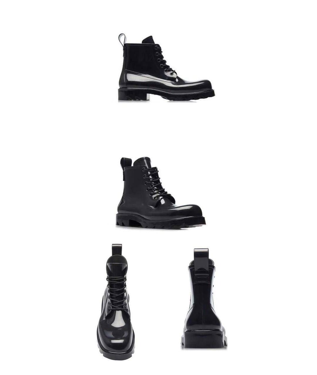 BOTTEGA VENETA Черные резиновые ботинки, фото 5