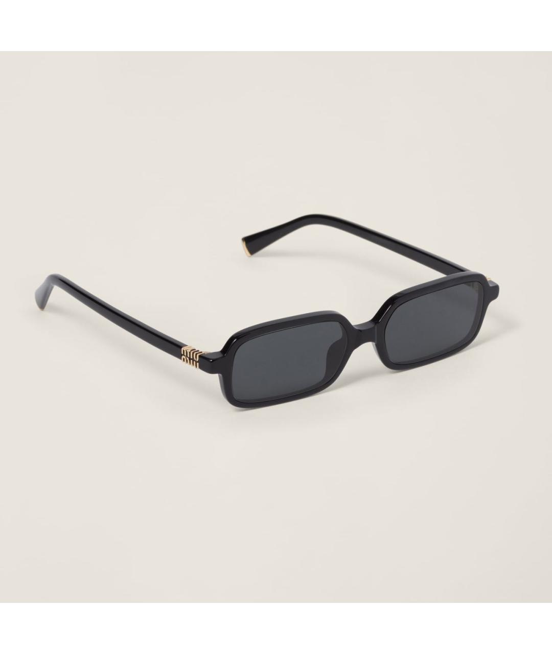 MIU MIU Черные пластиковые солнцезащитные очки, фото 5