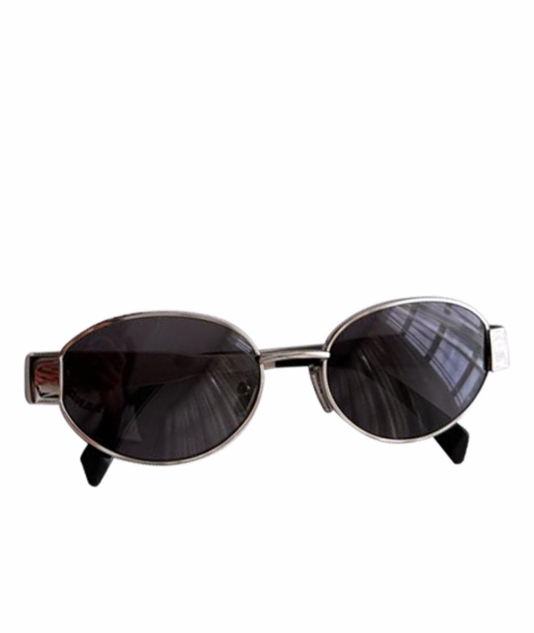 CELINE PRE-OWNED Серые металлические солнцезащитные очки, фото 1