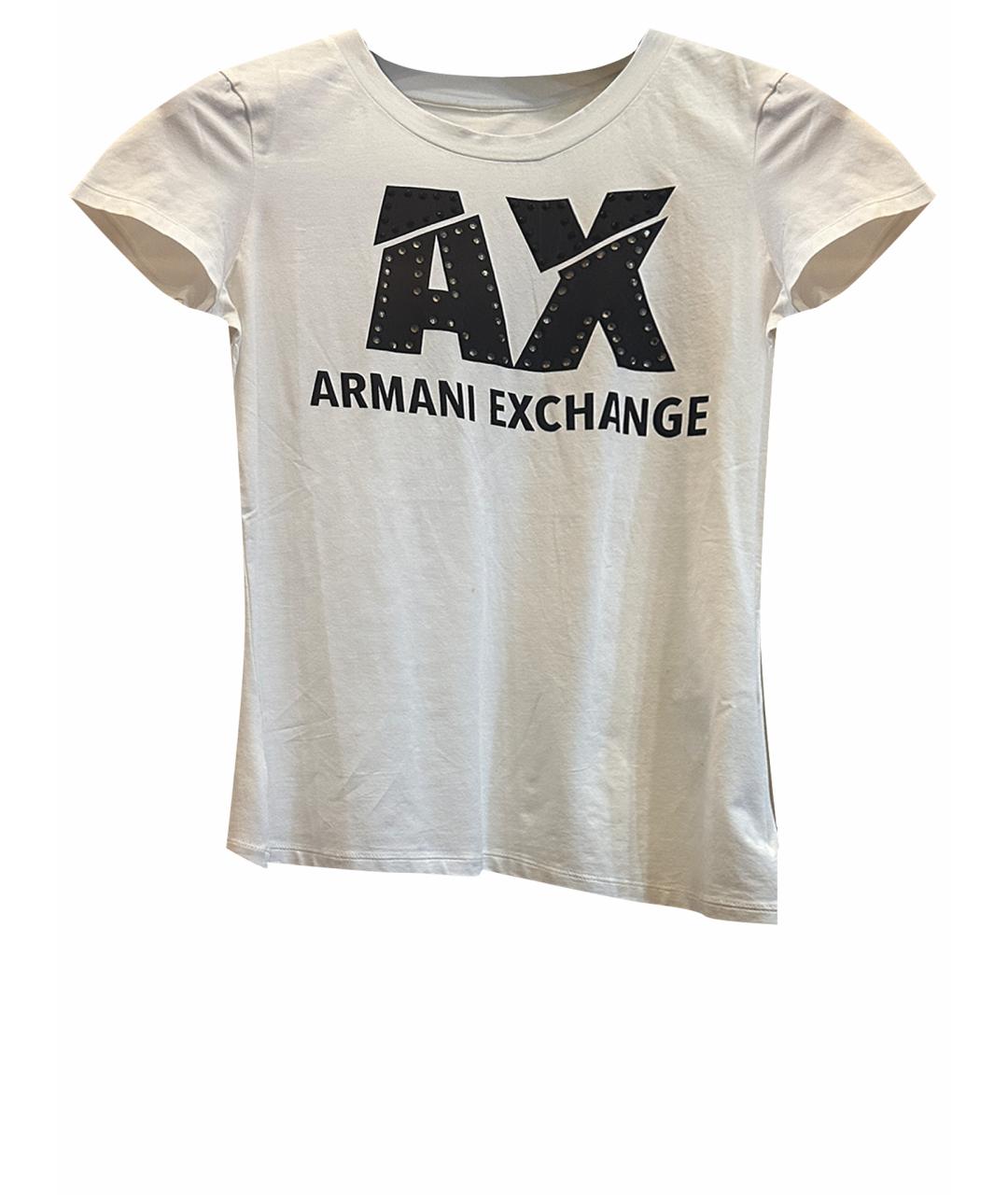 ARMANI EXCHANGE Белая хлопковая футболка, фото 1