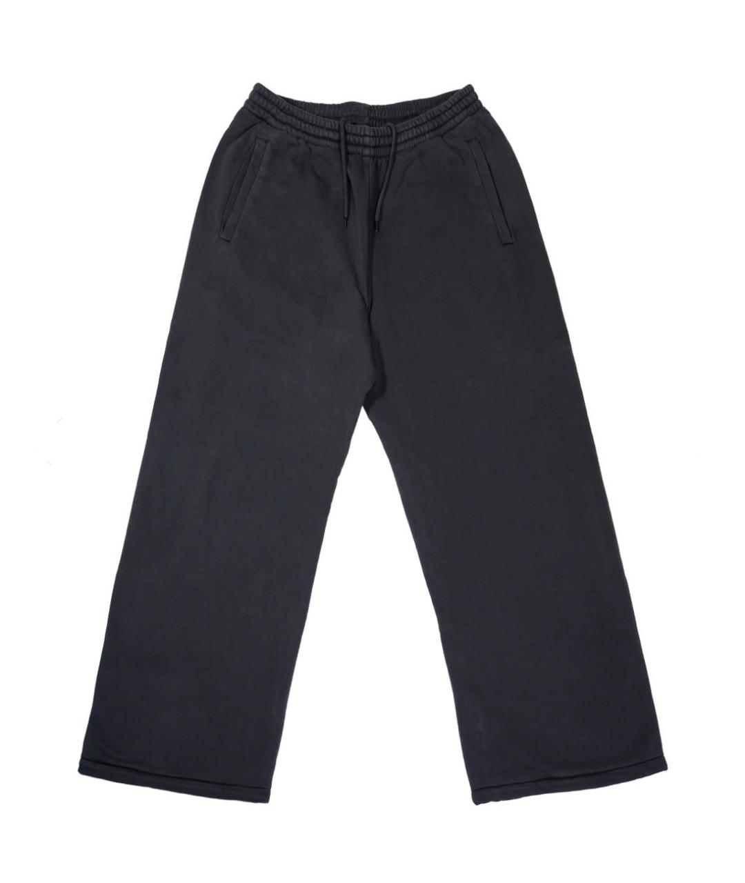 YEEZY Черные хлопковые брюки широкие, фото 1