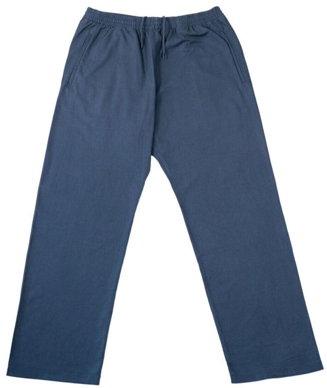 YEEZY Темно-синие хлопковые прямые брюки, фото 8