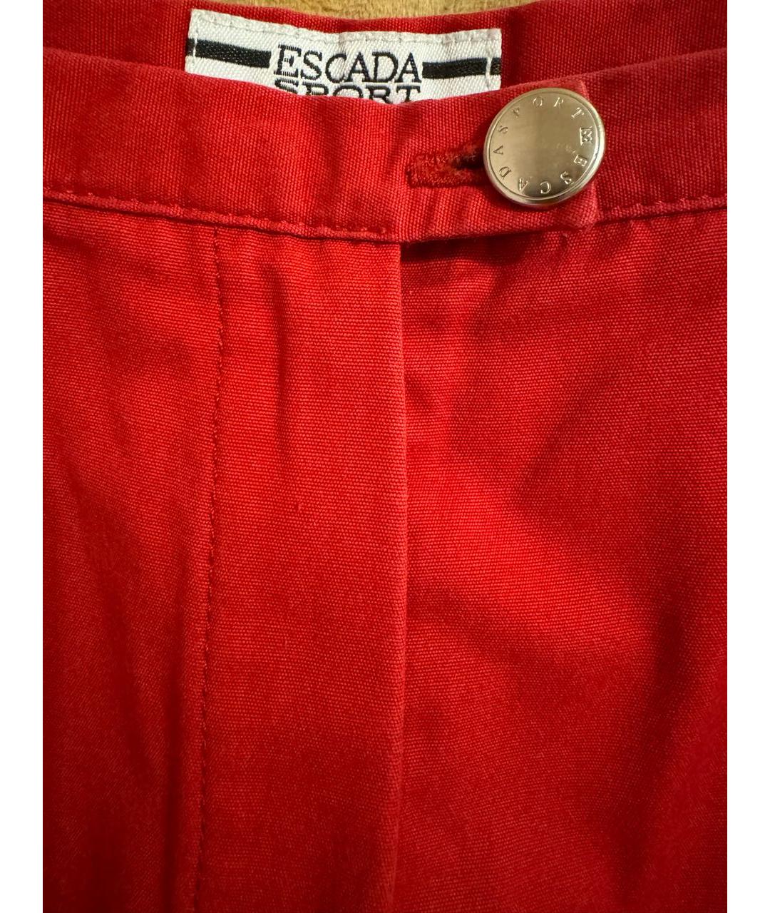 ESCADA Красные хлопковые шорты, фото 3