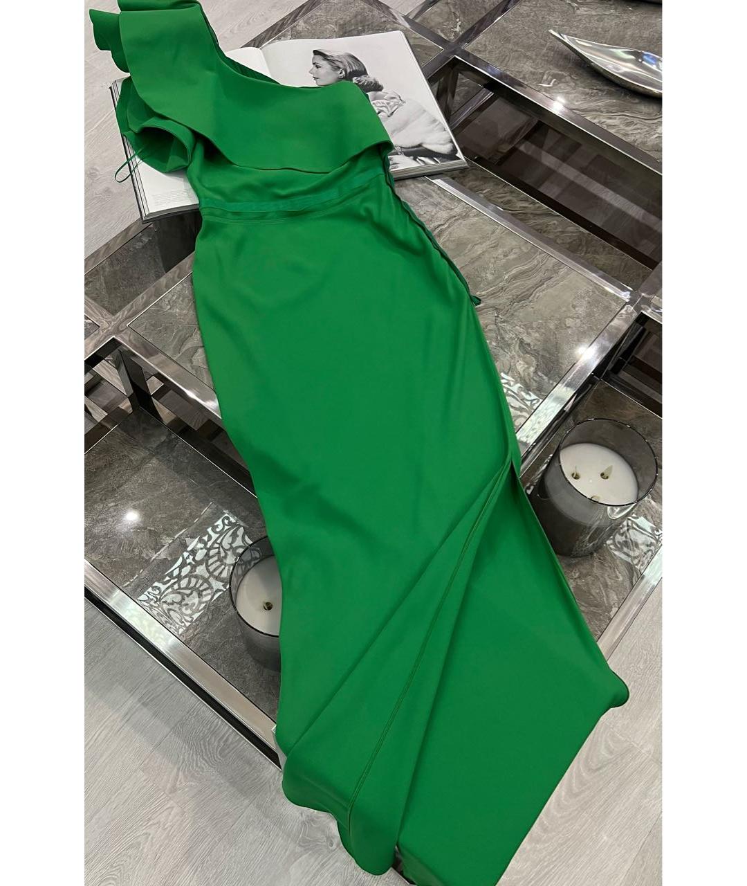 LANVIN Зеленые вискозное вечернее платье, фото 2