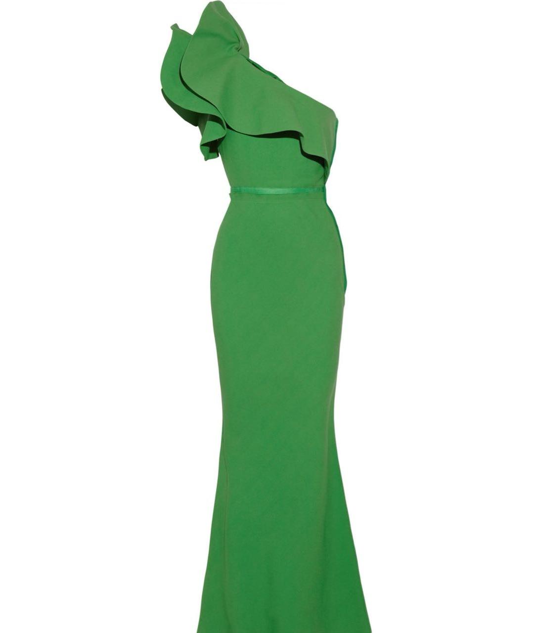 LANVIN Зеленые вискозное вечернее платье, фото 1