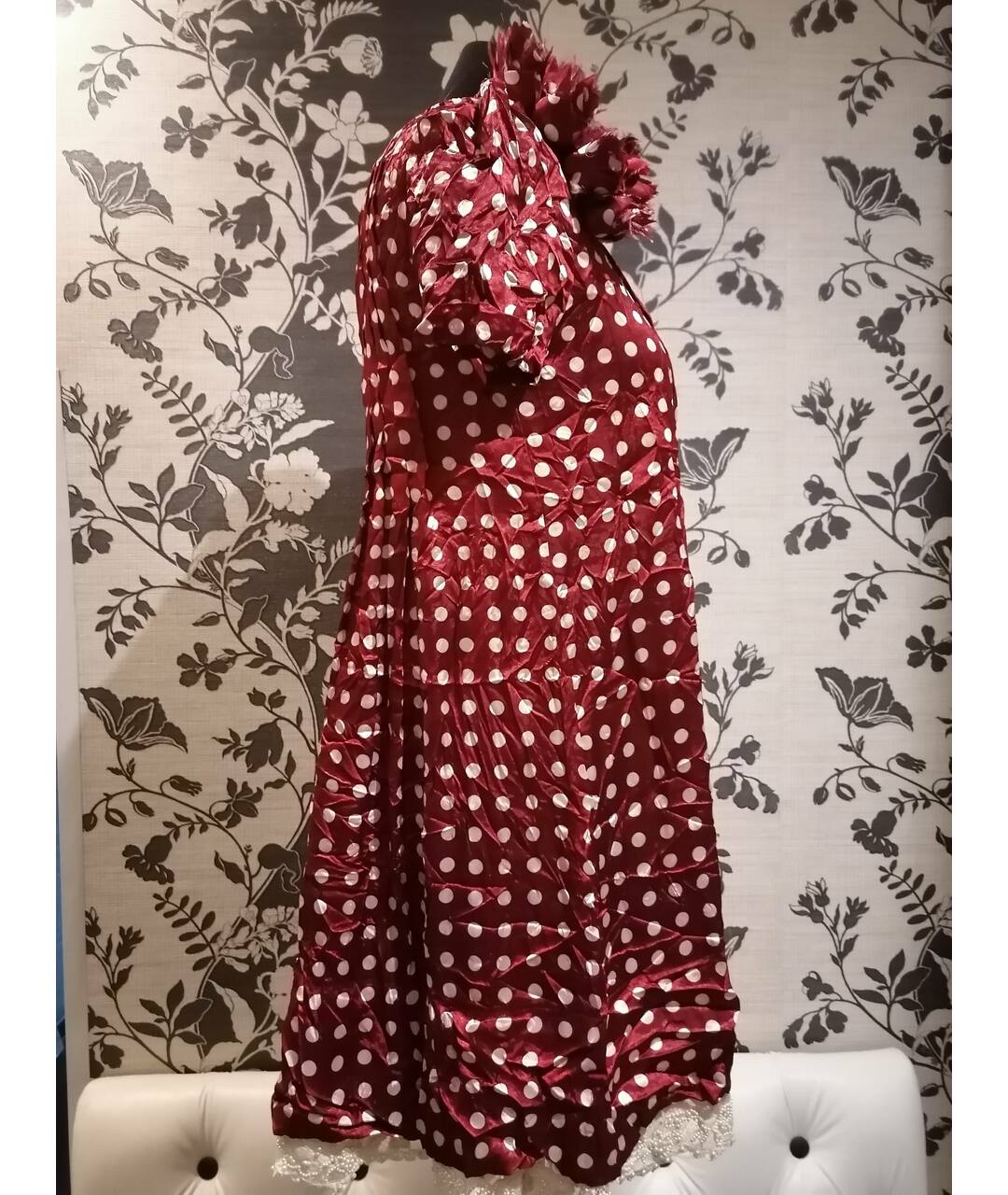 TWIN-SET Бордовое полиэстеровое платье, фото 3