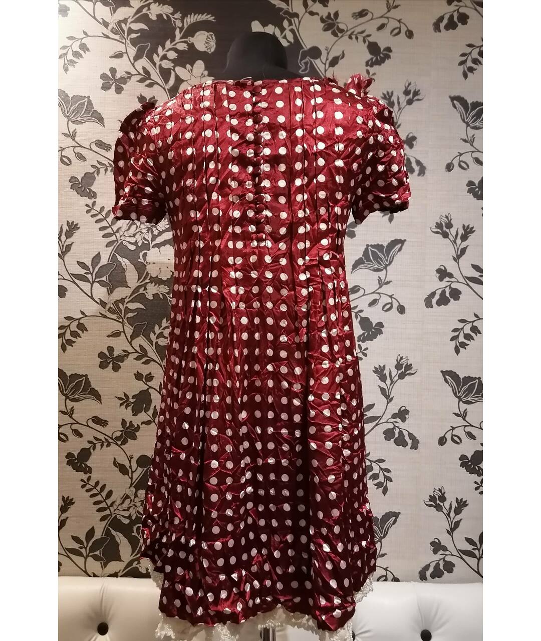 TWIN-SET Бордовое полиэстеровое платье, фото 2