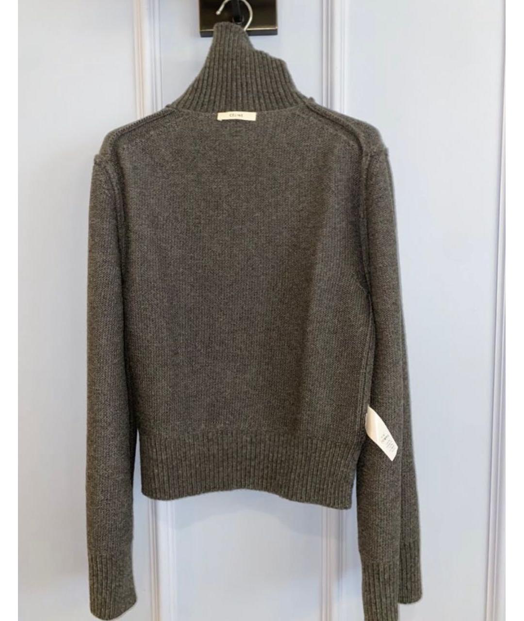 CELINE PRE-OWNED Серый шерстяной джемпер / свитер, фото 4