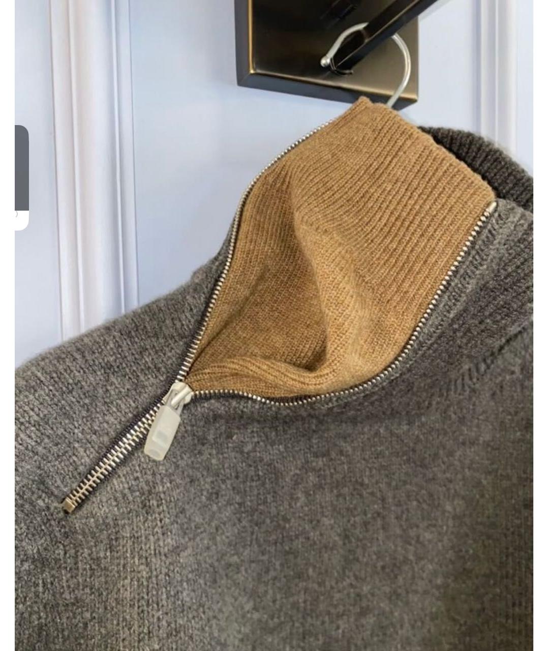 CELINE PRE-OWNED Серый шерстяной джемпер / свитер, фото 3