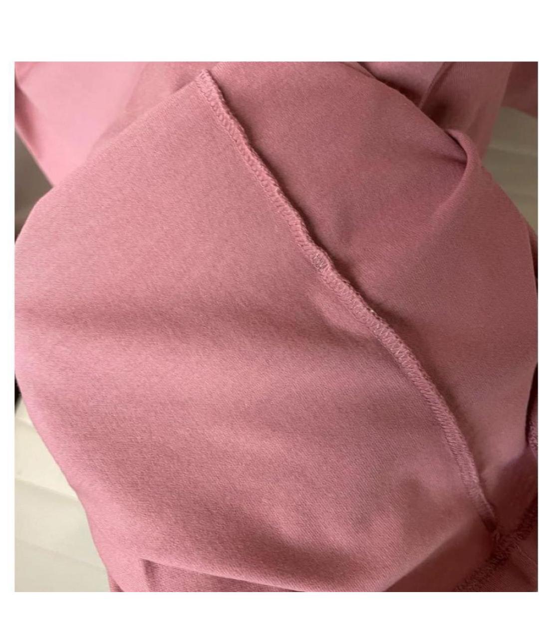 CELINE PRE-OWNED Розовая хлопковая футболка, фото 5