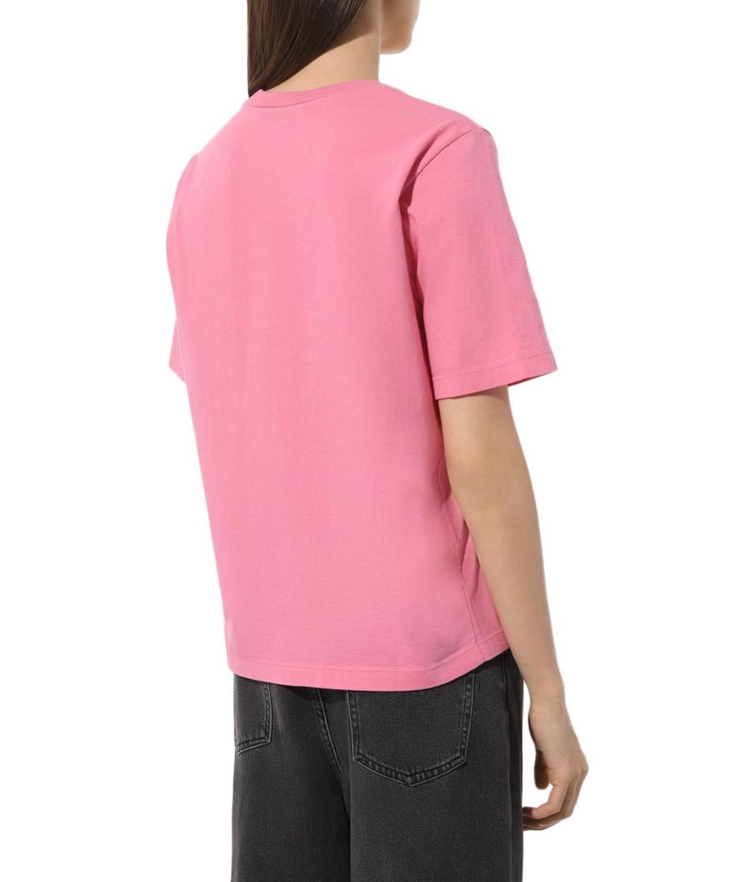 DSQUARED2 Розовая хлопковая футболка, фото 2