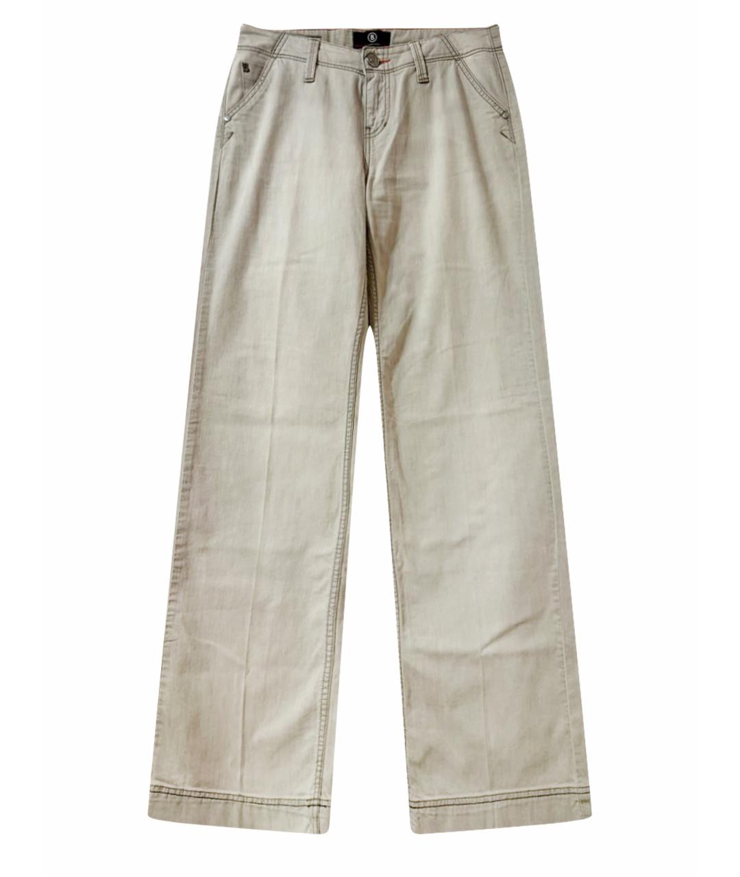 BOGNER Серые хлопко-эластановые джинсы клеш, фото 1