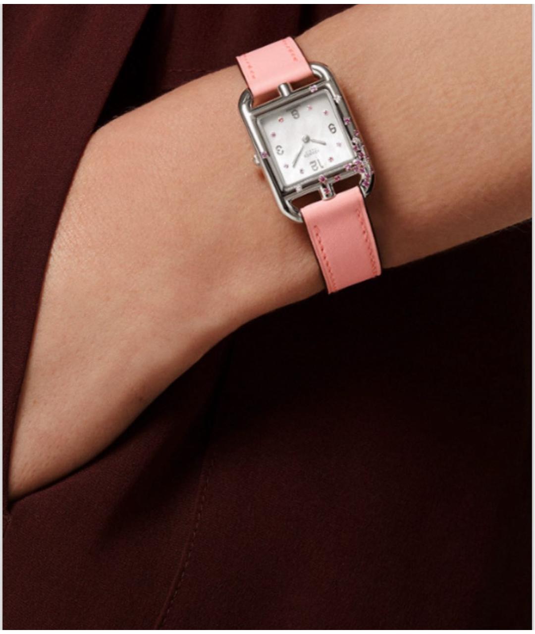 HERMES PRE-OWNED Розовые стальные часы, фото 2